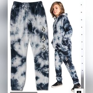 VOLCOM BIG KIDS 8- 20 YRS ICONIC STONE TIE DYE SWEATPANTS